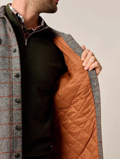 Johnnie-O Wool Blend Plaid Shacket