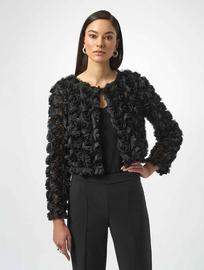 Rosette Embroidered Bolero Jacket Joseph Ribkoff