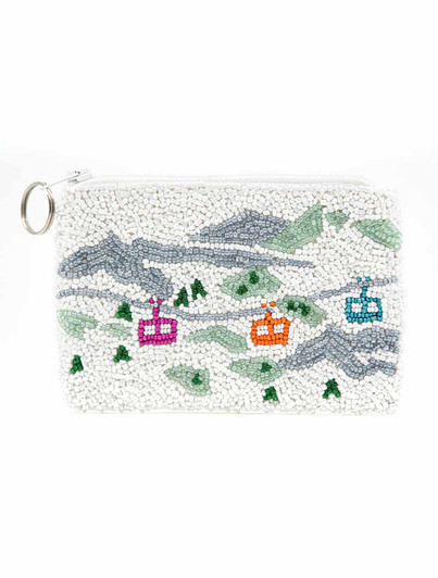 Hand Beaded Ski Lift Coin Purse Tiana