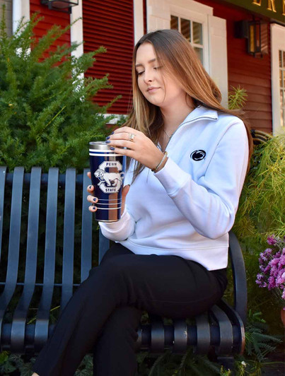 Penn State Womens Quarter Zip Sweatshirt White