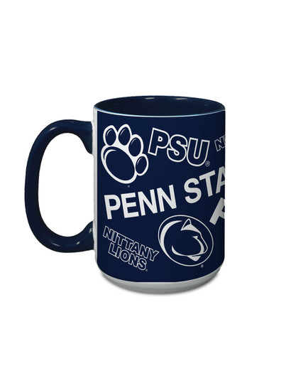 Penn State Mug with Multiple Penn State Logos
