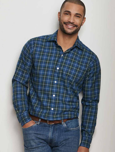 Frasier Performance Flannel Plaid Shirt Peter Millar