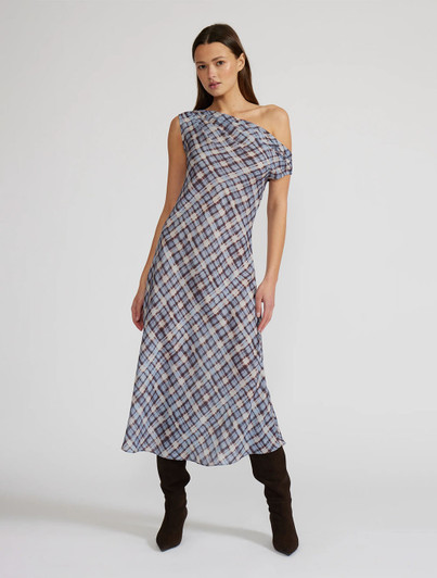 Ace Asymmetrical Plaid Dress | Lucy Paris
