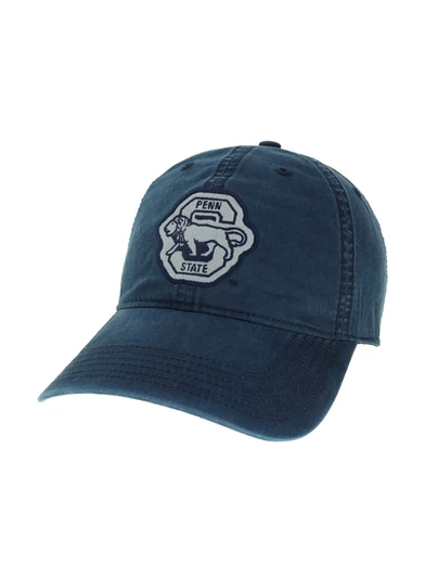 Penn State Retro Lion Logo Hat in navy blue color by Legacy brand.