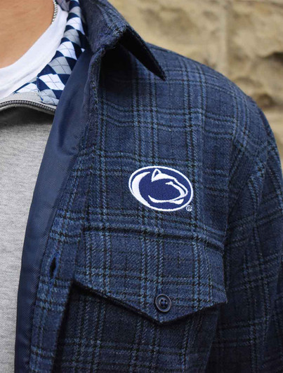 Penn State Plaid Wool Shacket | Horn Legend