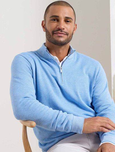 Coolspun Cotton Quarter Zip Sweater | Peter Millar