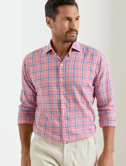 Triton Cotton & Lyocell Plaid Shirt Peter Millar