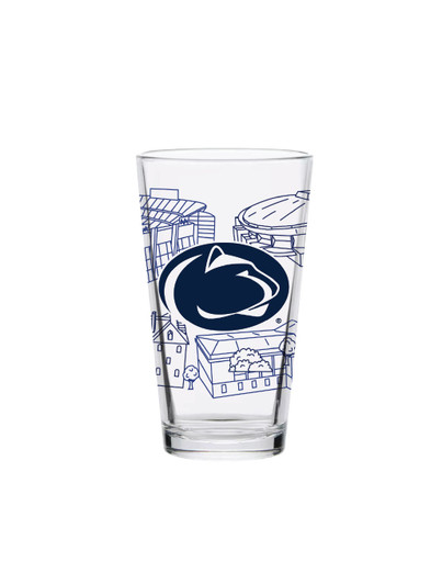 Penn State Campus Line Art Pint Glass | Indigo Falls
