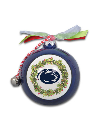 Magnolia Lane Penn State Wreath Ceramic Ornament