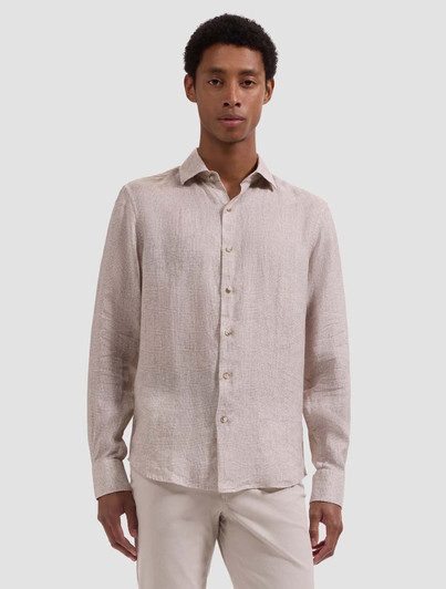 Axel Plaid Linen Shirt | Bugatchi