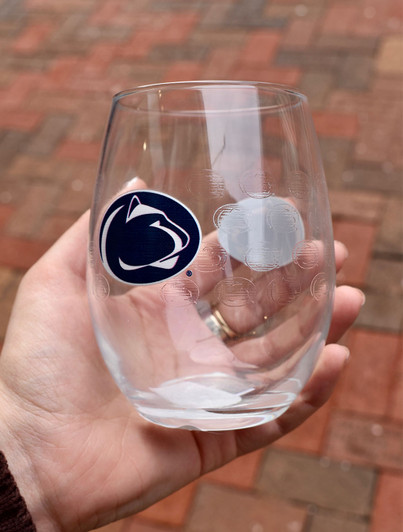 Penn State Logo Stemless Wine Glass | Indigo Falls