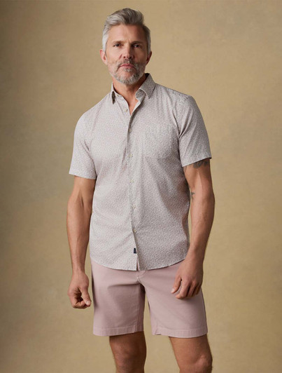 Movement Short Sleeve Block Print Shirt Faherty