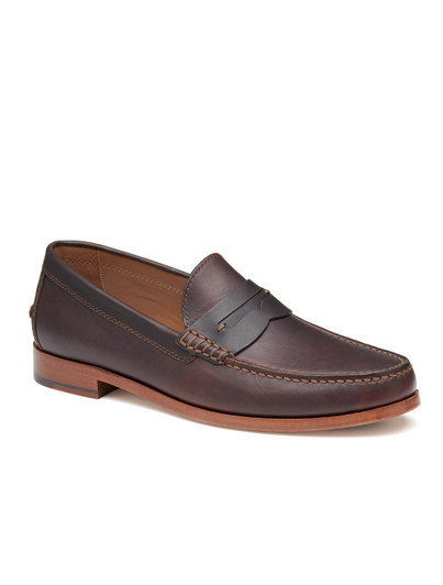 Johnston & Murphy Dark Leather Mens Loafers