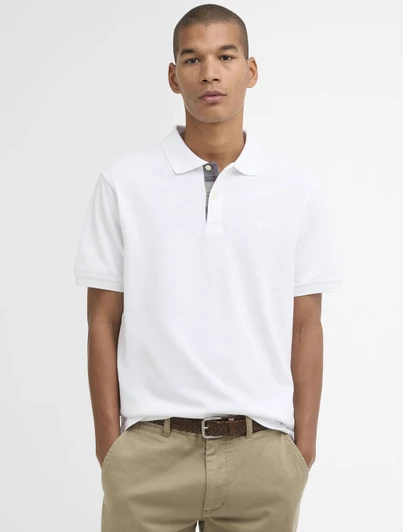 Barbour Cotton Polo White