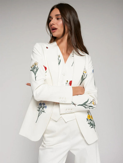 Floral Embroidered Blazer | Vilagallo