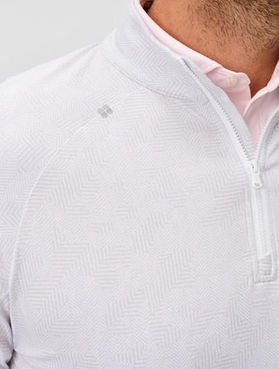 Viktor Camo Print Quarter Zip  Johnnie-O close up