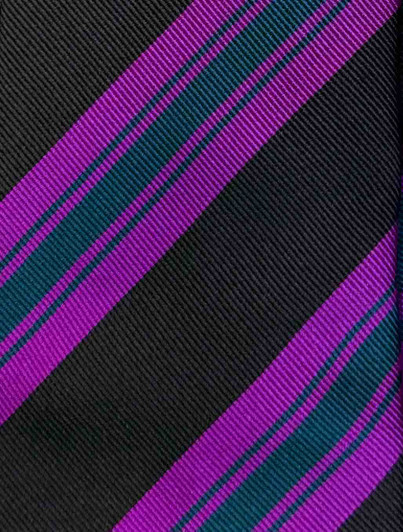 Pink, Green, & Brown Striped Silk Tie | Seaward & Stearn