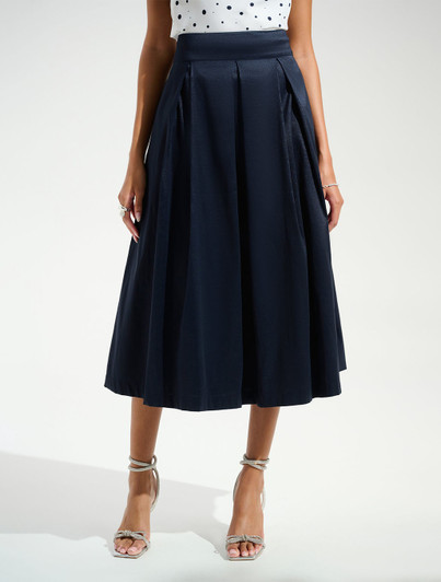 Joseph Ribkoff Navy Taffeta Skirt