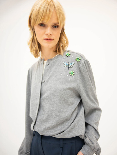 Balloon Sleeve Cardigan | Janet Howard