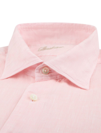 Light Pink Solid Linen Shirt