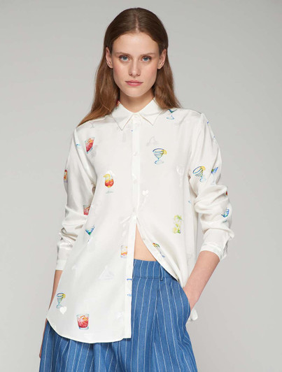 Cocktail Print Blouse | Vilagallo