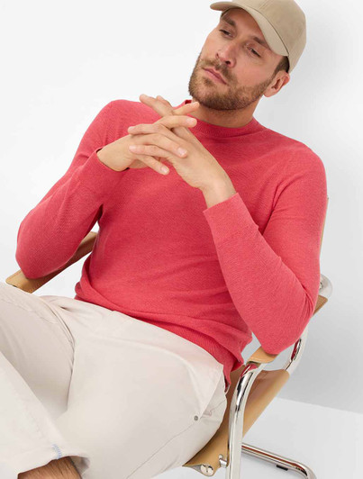 Rick Linen Mix Crewneck Sweater in Sunset