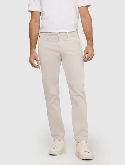 MacFlexx Essential Driver Pants in beige, regular fit, from Mac Jeans, made of stretch denim.