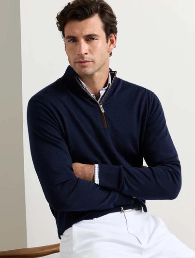 Autumn Crest Essential Quarter Zip Sweater  Peter Millar