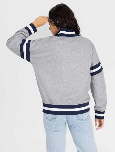 Back of Penn State Stripe Trim Quarter Zip by Gameday Couture