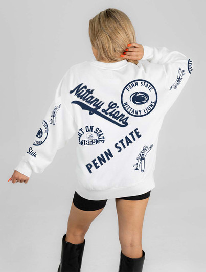 Back of Penn State Mixed Logo Crew Neck by Gameday Couture