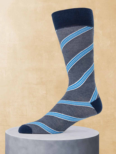 Diagonal Stripe Sock | Harpers