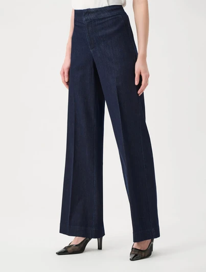 Chloe Stretch High Rise Wide Leg Jeans  Joseph Ribkoff