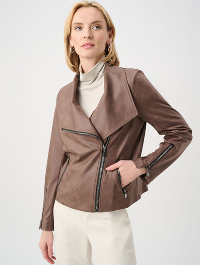 Foiled Knit Fitted Jacket Joseph Ribkoff