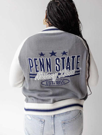 Back of Penn State Zip Up Sweater