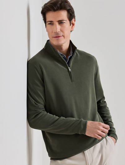 Soft Suede Performance Quarter Zip | Peter Millar