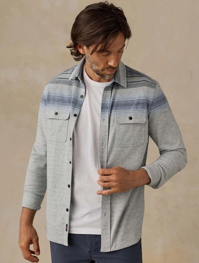 Legend River Ombre Sweater Shirt  Faherty