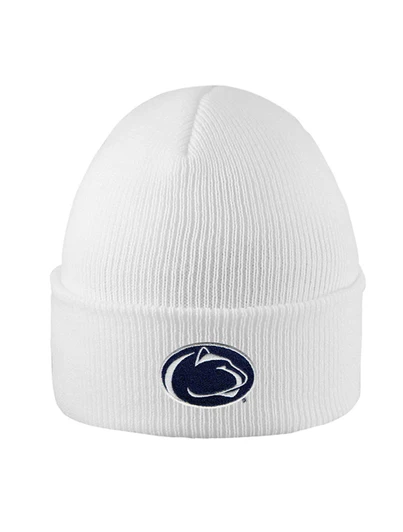 Penn State White Cuffed Beanie Logofit