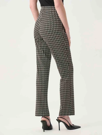 Womens Geometric Patterned Dress Pant