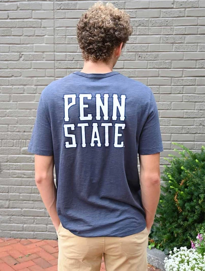 Penn State Vintage Letters Sunwashed Pocket Tee | Faherty