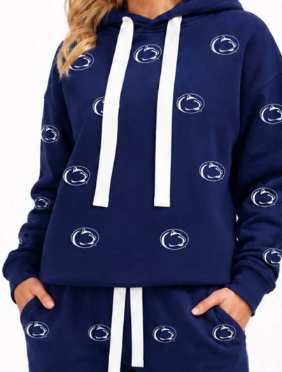 Penn State Womens Hoodie with All Over Logos Brianna Cannon