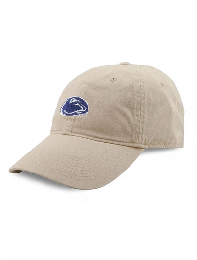 Penn State Needlepoint Hat Khaki
