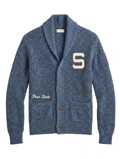 Penn State S Marled Cotton Cardigan | Faherty