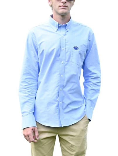 Light Blue Penn State Mens Dress Shirt