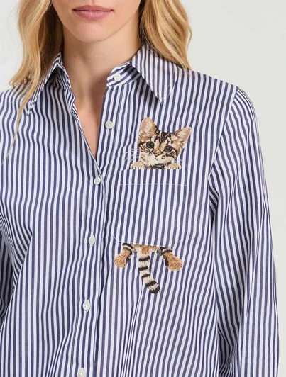 Striped Cat Blouse | Vilagallo