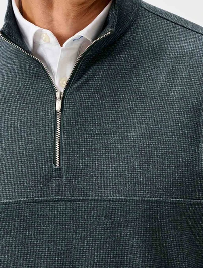 Mikey Printed Check Quarter Zip | Johnnie-O