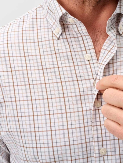 Mens Windowpane Check Button Down Johnnie-O with Tweener Button