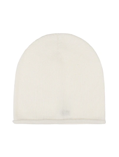 Crosby Hat in cream color, EchoDesign Group, one size, slouchy beanie made of wool and cashmere.
