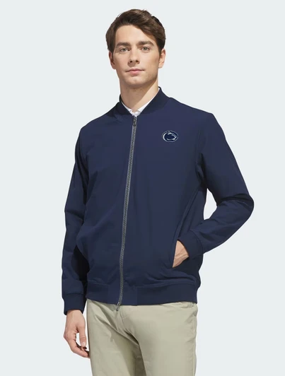Adidas Penn State Ultimate Full Zip Jacket in navy blue color with embroidered logo.