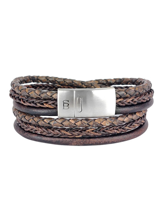 Bonacci Leather Bracelet | Steel & Barnett