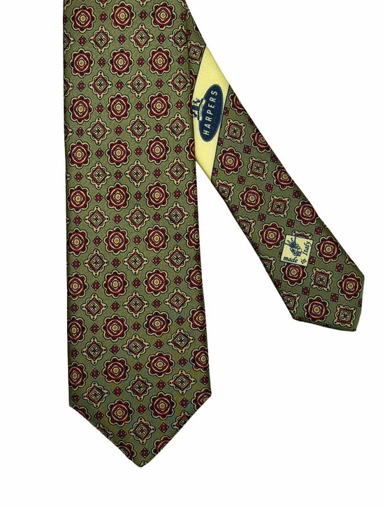 medallion silk tie